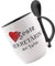 Tasse mit Löffel  Beste Sekretärin der Welt  Löffeltasse, Kaffeetasse mit Motiv, Bürotasse, bedruckte Tasse mit Sprüchen oder Bildern
