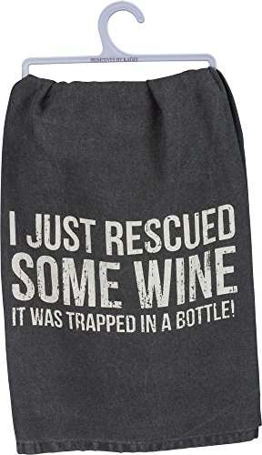 Primitives by Kathy Geschirrtuch Shabby Chic 28 Just Rescued Some Wine