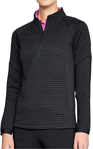 Under Armour Womens Storm Daytona Half Zip Golf Jacket Black Top 1317387 001