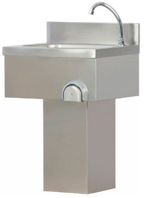 Lavamani inox comando a ginocchio cm 50x40x80 RS1358