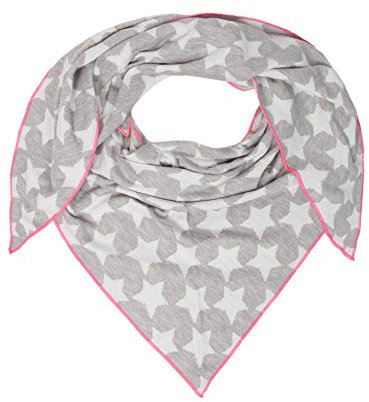 Zwillingsherz Dreieckstuch Stola Schal mit Wolle für Damen - Hochwertiges Baumwoll-Halstuch im Sternmuster – Damenschal Übergangsschal - Strick-Waren