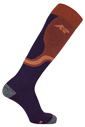 K2 Damen All Terrain Ski Socken, Violet/Coral/Neon Coral, 43-46