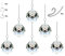 ADWIKOSO 20Pack 30mm Colgante en Forma de Bola de Cristal Prisma de Cristal para Colgar Feng Shui Atrapasuesol, decoración de Ventana de Boda, casa (30 mm, 20)