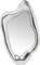 Kare Design Wandspiegel Hologram Silber - Asymmetrischer Spiegel Mit Silbernem Rahmen, Leichte Wandmontage, Dekospiegel (H/B/T) 117x68x9cm