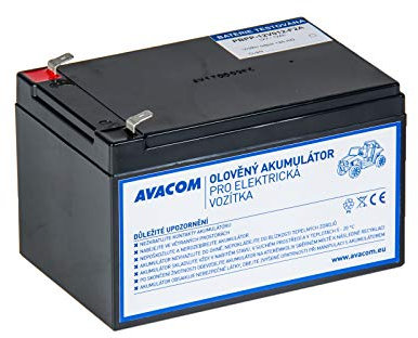 AVACOM PBPP-12V012-F2A Batterie Plomb-Acide 12 V 12 Ah pour Peg Pérego F2
