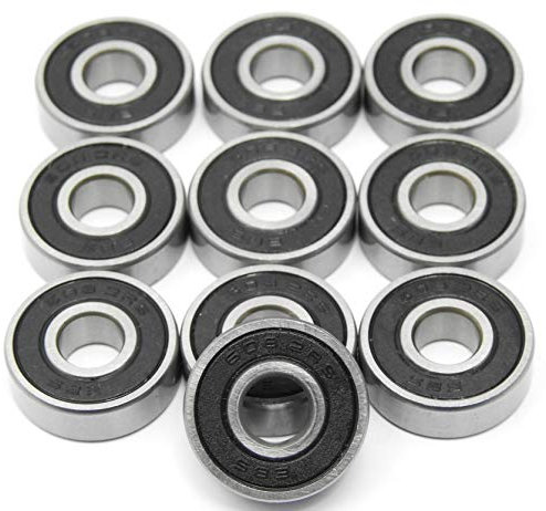 10 Stück Kugellager 608 2RS / 8 x 22 x 7 mm, Rillenkugellager