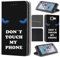 CoverHeld Hülle für Apple iPhone XR Handyhülle Bild 2001 Don´t Touch My Phone Blau Schwarz aus Kunstleder Schutzhülle Flipcover Handy Case Hülle für Apple iPhone XR