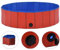 vidaXL Piscina para Perros Bañera para Mascotas Animales Baño Barreño Bañar Mascotas Plegable PVC Rojo 120x30 cm