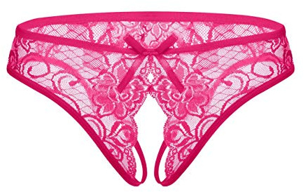 PERAMBRY Womens Sexy Lace Underwear Low Rise Underpants Plus Size Floral Lace Briefs
