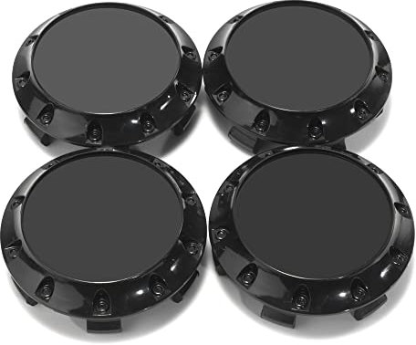 Rhinotuning Lot de 4 Cache-moyeux Ø: Front 75mm (3)/ Back 68mm (2.7) Noirs