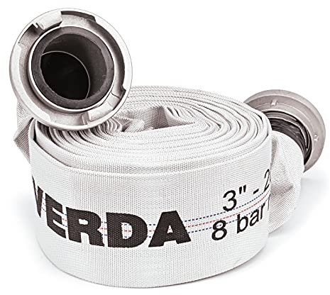 Bauschlauch 20 m – Robuster Feuerwehrschlauch 3 mit B-Storz-Kupplung – Wasserschlauch für Hochdruck, Landwirtschaft, Industrie & Baustellen Feuerwehrschlauch, Garten (20m B-Storz 3 WP20B)