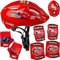 alles-meine.de GmbH 7 TLG. Set: - Sicherheitsset - Kinderhelm/Fahrradhelm + Fahrradhandschuhe + Knie & Ellenbogenschützer - inkl. Name - Cars - Auto - Lightning McQueen - Gr. 5..