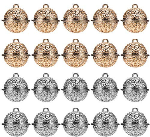 MILISTEN 20pcs Christmas Jingle Bell Ornament Hollow Craft DIY Iron Bell Xmas Door Hanger Sleigh Holiday Tree Ornament for Festival Home Decoration