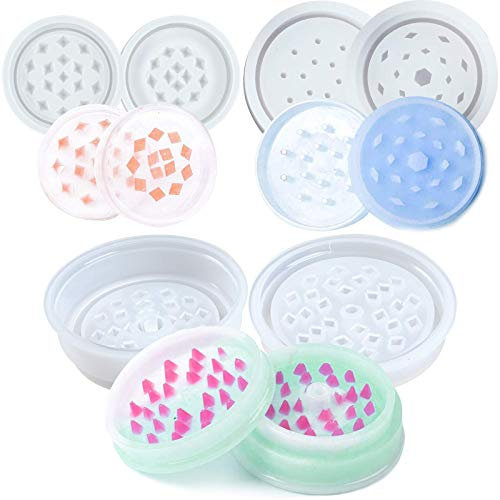Herb Grinder Epoxy Resin Silicone Moulds Set for Spice Tea Leaf 3 Sizes 2.5 inch 2inch 1.6inch