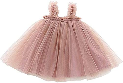 Le Neonate Vestono la Gonna del Tutu del Bambino Neonato Tulle Vestito Estivo da Festa con Abiti da Principessa per Ragazze 90 Rosa 12-18 Mesi