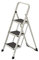 Escabeau en Acier De 3 Marches Tabouret Marche Pied Pliant L46 x l71 x H104 cm Echelle avec Pieds Anti Dérapant Max 150Kg (3 marches)