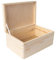 Creative Deco Holzkiste mit Deckel | 30 x 20 x 14 cm (+/-1cm) | Erinnerungsbox Baby Groß Holzbox mit Deckel Unlackiert Kasten Silberscharniere | Für Dokumente, Wertsachen, Spielzeuge, Werkzeuge | ROH