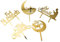 Amosfun Eid Mubarak Kuchen Topper Ramadan Mubarak Goldene Glizter Crescent Cupcake Topper Kuchendeckel Kuchen Topper Tortenstecker Tortenaufsatz Tortenaufleger für Eid Party Deko 10 Stück