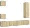 vidaXL Ensemble de Meubles TV 5 pcs, Ensemble d'Armoires de Télévision avec Rangement, Meubles Télé de Salon, Chêne Sonoma Bois d'Ingénierie