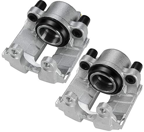 Frankberg 2x Brake Caliper Disc Brake Front Cast Aluminium Compatible with 1 Series E87 120d 120i 3 Series E90 316i 318d 318i 320i Replace# 34116766682