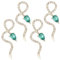 Beaupretty 4pcs Snake Nail Charms Chic Alloy Nail Decorations Unique Manicure Ornaments for Professional and Personal Use