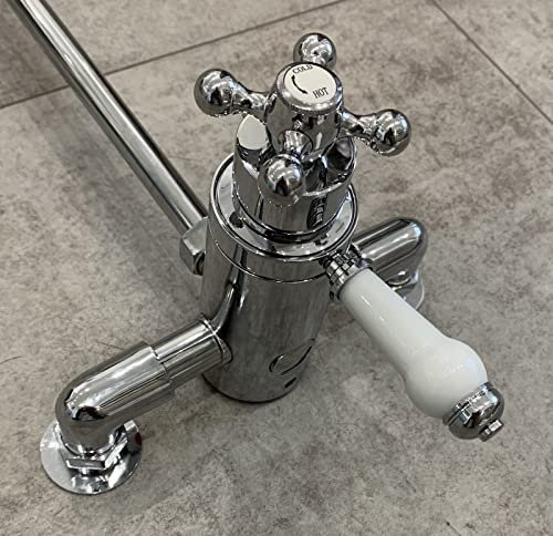 Thermostatic Traditional Exposed Shower Mixer Valve 137mm 150mm 3/4 Top Outlet