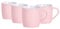 Argon Tableware Coloured Coffee Mugs - Pink - 350ml - Pack of 4 - Gloss Ceramic Stoneware Tea Mugs Latte Cappuccino Cups Hot Chocolate Cups Colourful Mug Set with Handle