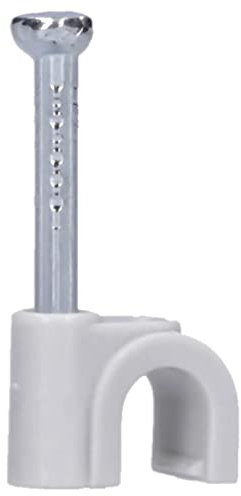 50 Stück Voxura Nagelschelle Kabelschelle Rundschelle 6 mm mit Nagel Ø 1,8x25 mm grau