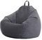 Treer Sitzsack Bezug ohne Füllung aus Cord Einfarbig Weich Lazy Sofa Sitzsack-Abdeckung Sitzsackhülle Abnehmbarer Indoor Sitzsack Bezug Reißverschluss Aufbewahrungstasche (Dunkelgrau,100x120cm)