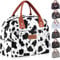 HOMESPON Lunchtasche Lunchbag Kühltasche Lunch Bag Lunchbox Tasche Damen Herren Erwachsene Isoliertasche für Arbeit Büro Picknick(Milchkuh)