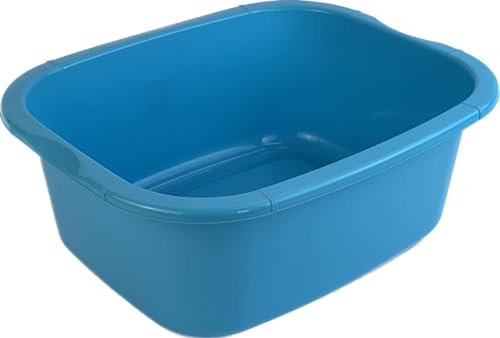 oceanevo® 11 Litres Rectangular Washing Up Bowl Teal Basin Mixing Sink Tidy Organizer Large Plastic Kitchen Portable Dish Washtub (Teal)