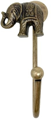 Knobs By Blossom Vintage Antik Messing Eisen Wandhaken Raffhalter Bronze Handmade Metall Tier Haken (15. Elefant)