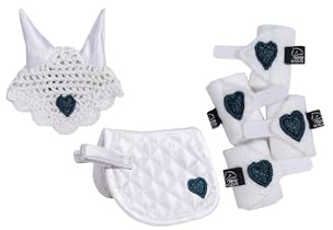HKM Cuddle Pony Turnierset Weiß/Dunkelblau Einheitsgröße