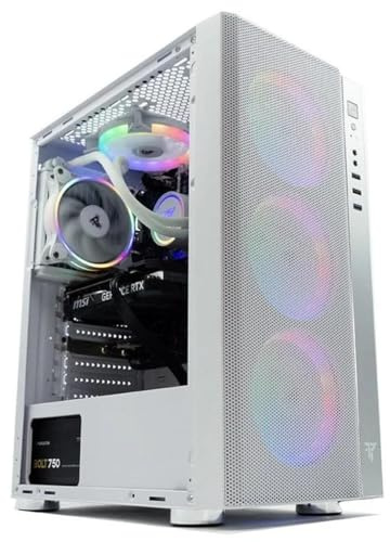 Tempest Stockade Caja PC ATX, ARGB, 4 Ventiladores ARGB 120mm, GPU 345mm, Chasis SPCC 0.7mm, USB 3.2, Negro (Umbra Blanca)