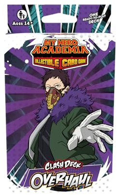 Jasco My Hero Academia Collectible Card Game Series 5: Clash Deck Overhaul - Ready to Play Out of The Box, 51 Card Deck & Playmat, MHA