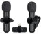 DRERIO 2 Pcs Wireless Lavalier Microphones for iPhone iPad,mini microphone 20-30 meter Connection distance,asmr microphone Plug-Play, for TikTok, YouTube, Vlog Recording (iOS with 2 Mic)