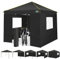 COBIZI Tonnelle Pliante 3x3, Barnum Pliant 3x3 Étanche Stable avec 4 Facettes Fenêtre de filet, Tonnelle Tente UV 50+, pour Festival Jardin Camping , Noir