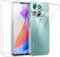 Ysjisy Cover per Honor X6a (Non per X6), Morbido Trasparente TPU Protettiva Custodia con Due Vetro Temperato Pellicola Protettiva per Honor X6a