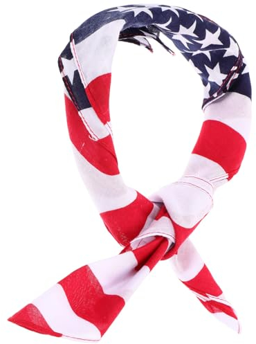 PACKOVE Herren-Einstecktuch Patriotische Bandanas Patriotisches Stirnband Amerikanische Flagge Kopftuch Patriotische Kopfbedeckung Kleiner Quadratischer Schal Kopfband Bedrucktes