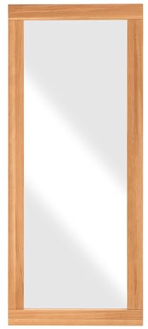 Lomadox Spiegel Massivholz Eiche Garderobenspiegel Flurspiegel horizontal oder vertikal montierbar 50x120x2 cm