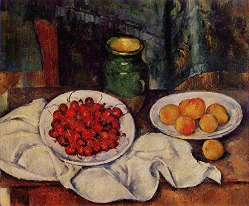 31 Ölgemälde Stillleben mit einem Teller Kirschen 1887 Paul Cezanne Kunstdekor auf Leinwand, Berühmte Werke 01, €50-2000 Handgemalt von Lehrern der Kunstakademien