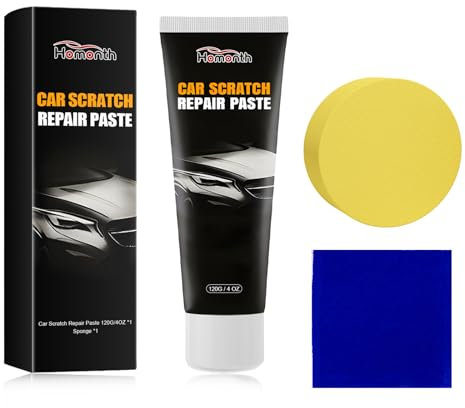 ExcellaElite Car Scratch Repair Paste, Professional Car Paint Scratch Repair, Scratch Remover for Cars Comes with Towel and Sponge, Car Body Filler Repair Kit Suitable for Deep Scratches