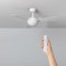 TECHBREY Ventilador de Techo Silencioso Navy 107cm Motor DC para Exterior Blanco Mando a Distancia Sin Luz