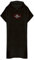 Surf Monkey Poncho Surf-Handtuch mit Kapuze und Innentasche, Bio-Baumwolle (Schwarz, L/XL)