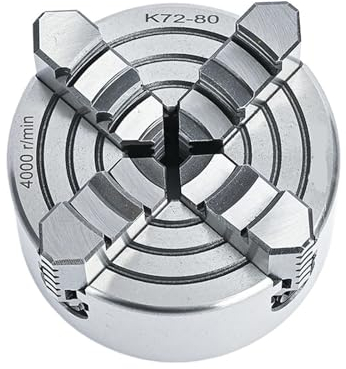 CIJIAOPOYU Mandriles for máquina Herramienta Mandriles Individuales de 4 mordazas de 80 mm Mandriles for máquina Herramienta en Miniatura K72-80