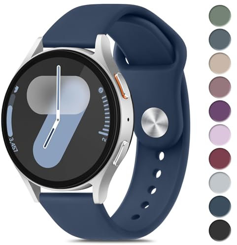 Mugust Armband Kompatibel mit Samsung Galaxy Watch 7 / FE 40mm 44mm, 20mm Silikon Wasserdichtes Sport Ersatzarmband