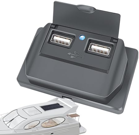 Port USB 12 V, prise murale de 3,1 A pour véhicule récréatif – Chargeur de téléphone avec couvercle, station de charge USB, adaptateur de sortie USB de rechange pour véhicule tout-terrain