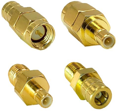 SPTSSWET 4 Type Aerial Adapter SMA to SMB Connector RF Converter Car Aerial Antenna Adapter KIT for DAB Car Radio Compatible with Kenwood Compatible with JVC Compatible with Alpine GPS System