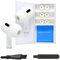 Comply Premium Foam Earplugs Compatible with Apple AirPods Pro Gen 1 & 2nd Size S New 2025 Version with Disassembly and Cleaning Tool White 3 Pairs Made in The USA