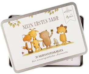 SIGIKID Schmuckdose mit 30 Meilensteinkarten Mister O'Lui für Erwachsene und Kinder Unisex